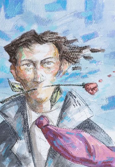 L'uomo con a Rosa