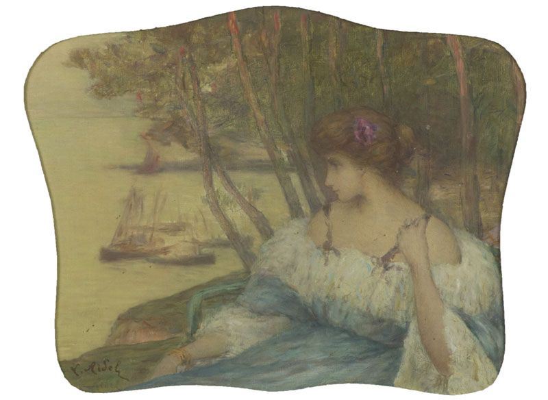 Louis Ridel - Paesaggio con Figura Femminile