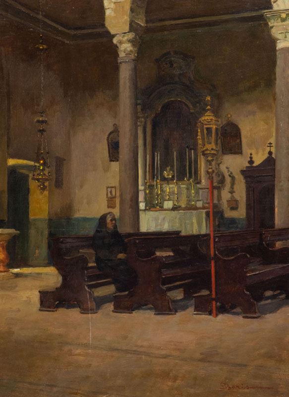 Giuseppe Barison - Interno del Duomo di Grado