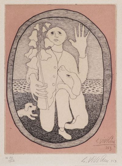 Uomo Fiore e Cane