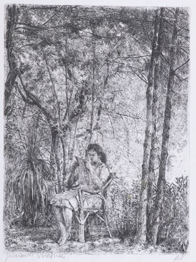 Donna che Legge in Giardino