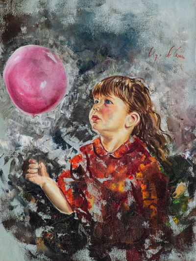 Ritratto di Bambina con Palloncino
