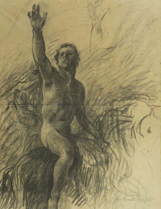 Plinio Nomellini - Giovane a Cavallo