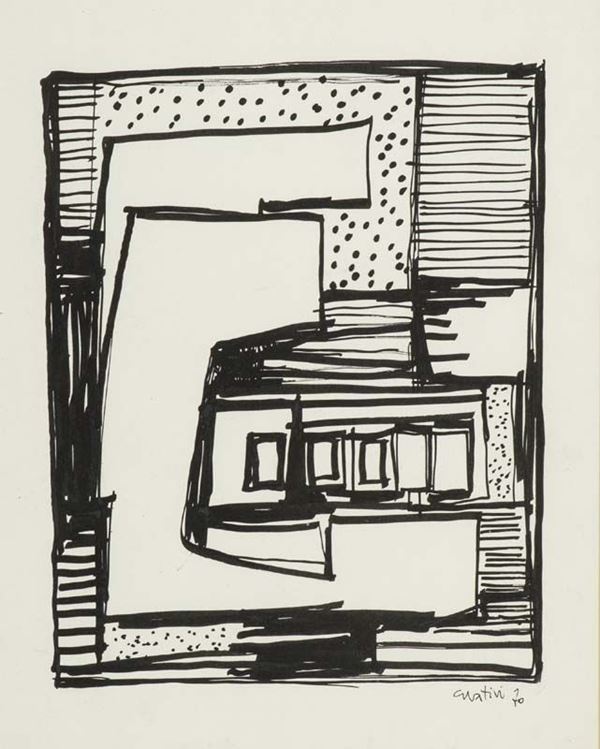 Gualtiero Nativi : Studio  (1970)  - Asta Asta a tempo di Arte Moderna e Contemporanea  - Fabiani Arte