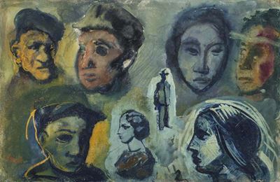 Composizione con Volti e Figura