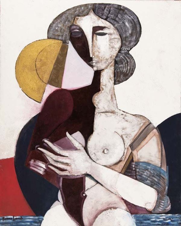 Bruno Landi : La luna tra i capelli  (2011)  - Olio su tela - Asta  Arte Moderna e Contemporanea,  '800  e  '900 - Fabiani Arte