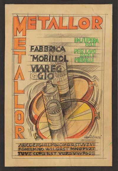 Studio/bozzetto per PubblicitÃ  Metallor