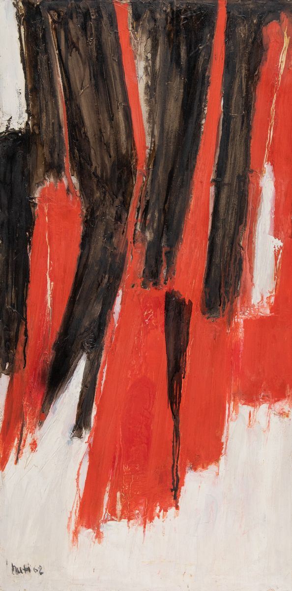 Mario Nuti : Composizione  (1962)  - Olio su tela - Asta Asta di Arte Moderna e Contemporanea '800 e '900 - Fabiani Arte