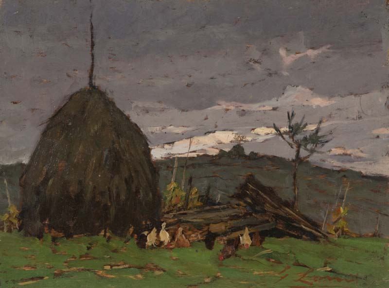 Giovanni Lomi - Sull'aia Dopo la Pioggia