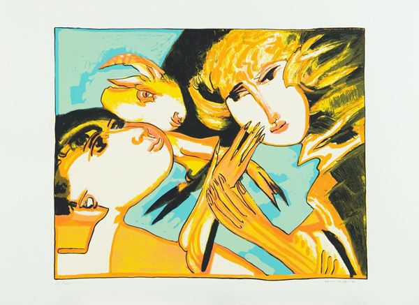 Remo Brindisi : Pastorale  - Litografia su carta - Asta Asta di Arte Moderna e Contemporanea - dipinti, disegni e multipli - Fabiani Arte