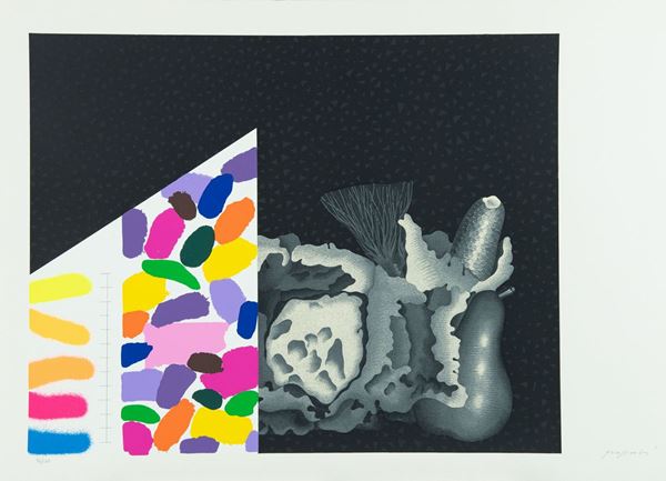 Concetto Pozzati : Senza titolo  - Serigrafia su cartoncino - Asta Asta di Arte Moderna e Contemporanea - dipinti, disegni e multipli - Fabiani Arte