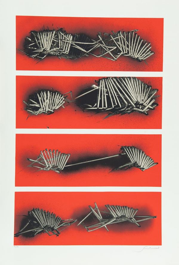 Emilio Scanavino : Senza titolo  - Serigrafia su carta - Asta Asta di Arte Moderna e Contemporanea - dipinti, disegni e multipli - Fabiani Arte