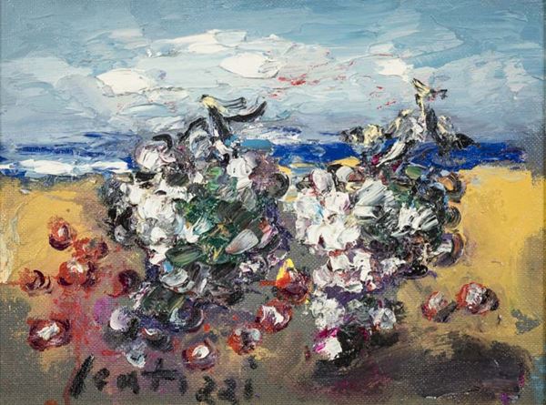 Sergio Scatizzi : Frutti sul mare  (anni '90)  - Asta Arte Moderna e Contemporanea - Fabiani Arte