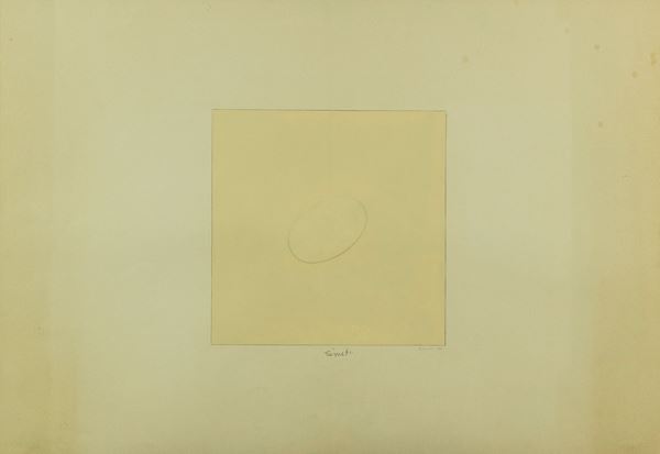 Turi Simeti : Un ovale avorio  (1970)  - Asta Arte Moderna e Contemporanea , '800 e '900 - Fabiani Arte