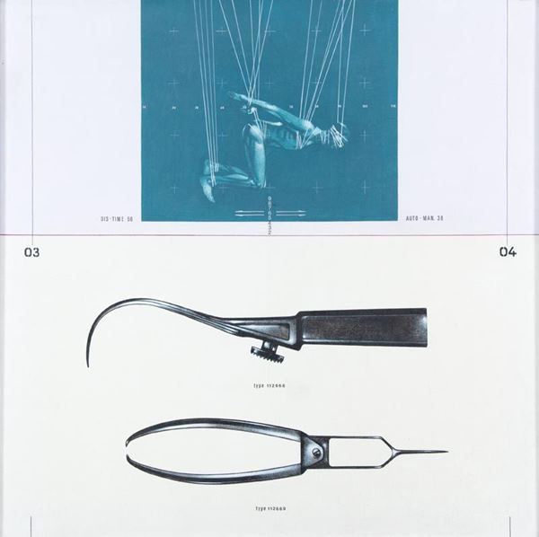 Sergio Sarri : Studio per tavola d&#39;analisi con attrezzi  (1975)  - Asta Arte Moderna e Contemporanea , '800 e '900 - Fabiani Arte