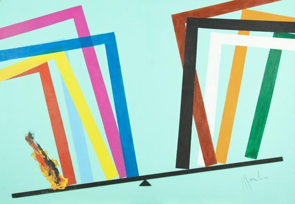 Aldo Mondino : Senza titolo  (1970)  - Asta Arte Moderna e Contemporanea , '800 e '900 - Fabiani Arte