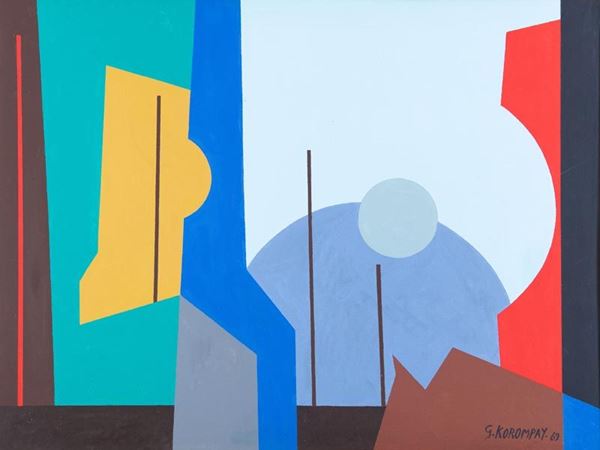 Giovanni Korompay : Senza titolo  (1969)  - Asta Arte Moderna e Contemporanea , '800 e '900 - Fabiani Arte