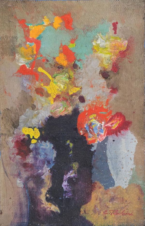 Eugenio Pardini : Vaso di fiori  (1974)  - Asta Arte Moderna e Contemporanea , '800 e '900 - Fabiani Arte