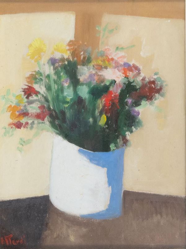 Ugo Attardi - vaso di fiori