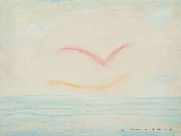 Giuseppe Bongi : Coppia di uccelli marini in amore  (1960)  - Asta Asta a tempo di Arte Moderna e Contemporanea - Fabiani Arte
