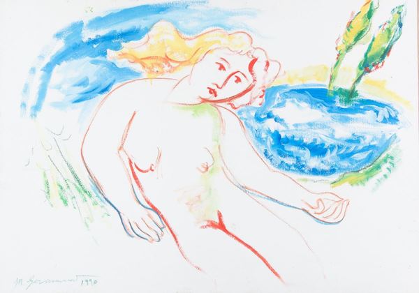 Mimmo German&#224; : Figura  (1990)  - Asta Asta a tempo di Arte Moderna e Contemporanea - Fabiani Arte