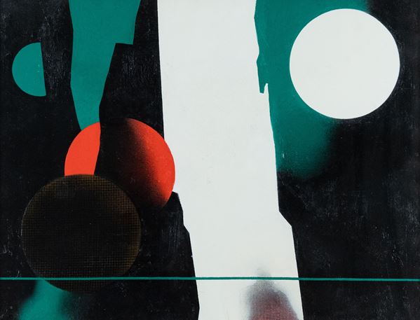 Frank Rinaldo Burattin : La Luna nel Canal Grande  (1969)  - Asta Asta a tempo di Arte Moderna e Contemporanea - Fabiani Arte