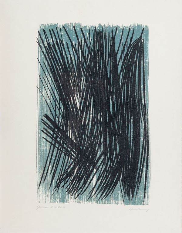 Hans Hartung : Kompositon L36  (1957)  - Asta Asta a tempo di Arte Moderna e Contemporanea - Fabiani Arte