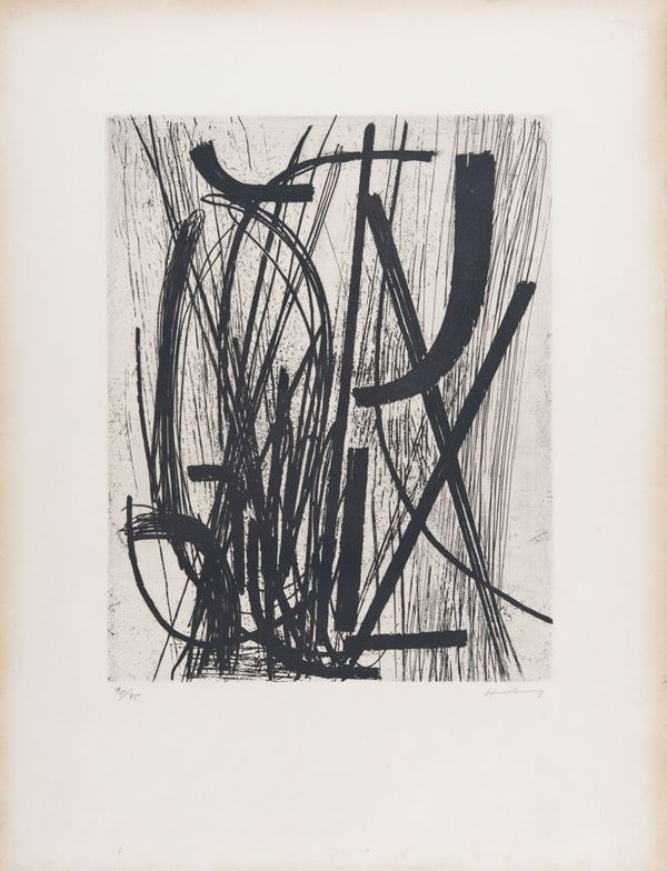 Hans Hartung : Komposition 16  (1953)  - Asta Asta a tempo di Arte Moderna e Contemporanea - Fabiani Arte