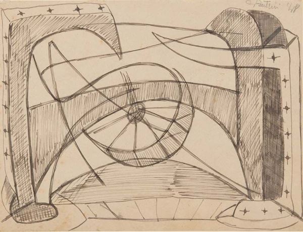 Gianni Bertini : Senza titolo  (1948)  - Asta Asta a tempo di Arte Moderna e Contemporanea - Fabiani Arte