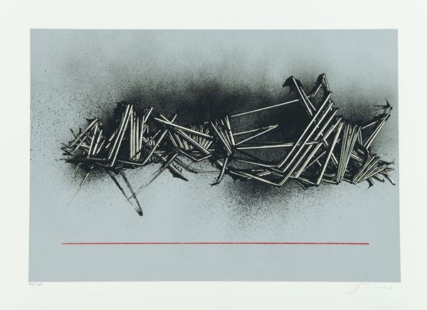 Emilio Scanavino : Senza titolo  - Litografia su carta - Asta Arte Moderna e Contemporanea - Fabiani Arte