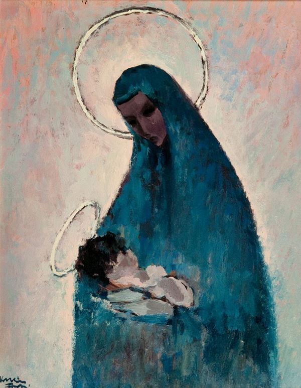 Voltolino Fontani : Madonna con bambino  - Asta Asta a tempo di Arte Moderna e Contemporanea - Fabiani Arte