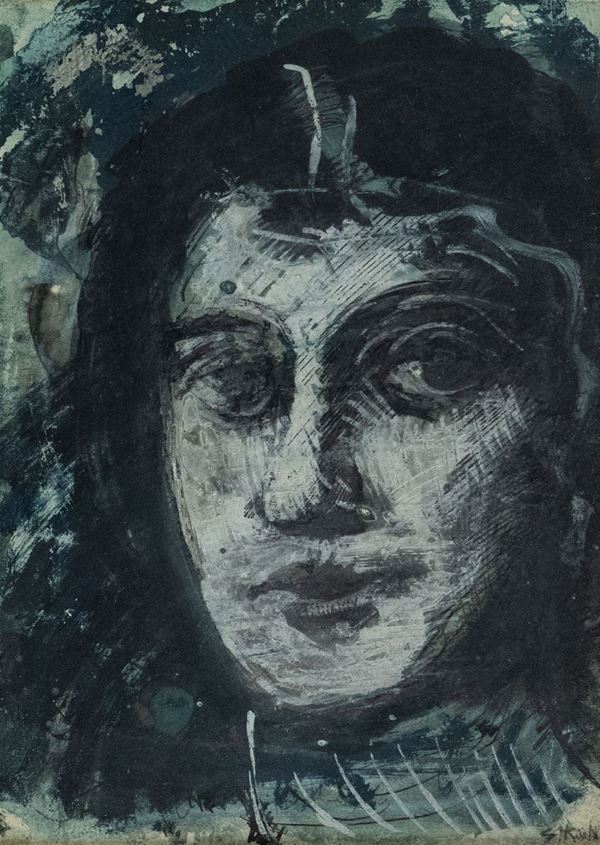 Mario Sironi : Testa femminile  (1931 c.a.)  - Asta Asta a tempo di Arte Moderna e Contemporanea - Fabiani Arte