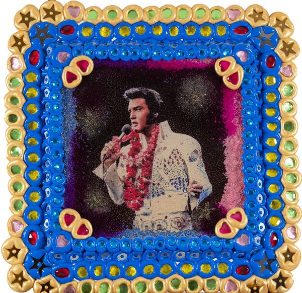 Omar Ronda : Elvis  (2012)  - Fusione di resine, cm. 72x71 - Asta Asta di Arte Moderna e Contemporanea '800 e '900 - Fabiani Arte