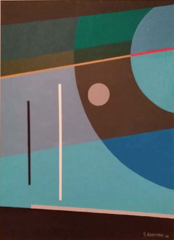 Giovanni Korompay : Chiaro di luna  (1968)  - Asta Asta a tempo di Arte Moderna e Contemporanea - Fabiani Arte