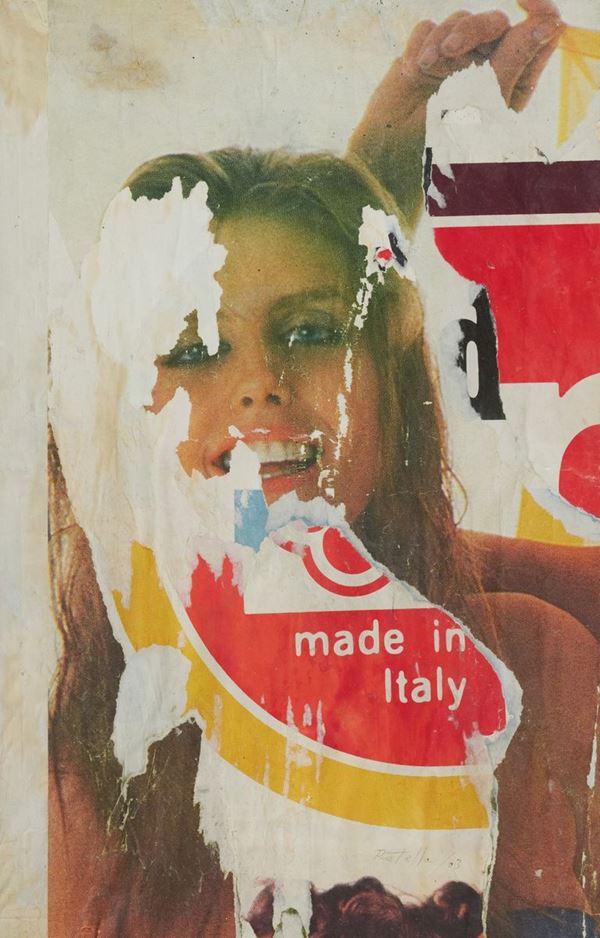 Mimmo Rotella - Senza titolo 'Made in Italy'