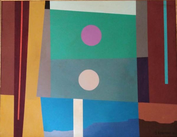 Giovanni Korompay : Venezia  (1971)  - Olio su tela - Asta Asta a tempo di Arte Moderna e Contemporanea  - Fabiani Arte