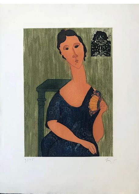 Enrico Baj : Modigliani e il generale  - Serigrafia su carta, - Asta Asta a tempo di Arte Moderna e Contemporanea  - Fabiani Arte