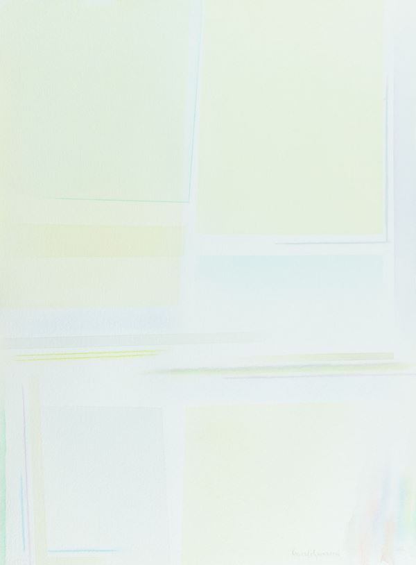 Riccardo Guarneri : Verticalit&#224; accentuata  (2007)  - Tecnica mista su carta a mano - Asta Asta 81 di Arte Moderna e Contemporanea - Fabiani Arte
