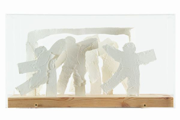Sandro Cabrini : Theatre  (2015)  - Assemblaggio di legno e cartoncino in teca di plexiglass - Asta Asta 81 di Arte Moderna e Contemporanea - Fabiani Arte