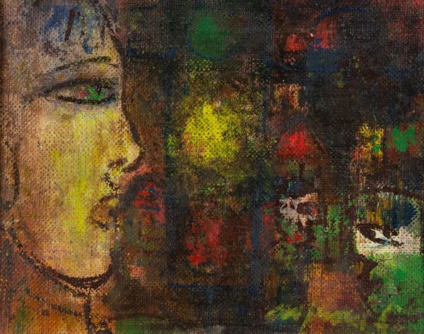 Franco Rognoni : Semaforo  - Olio su tela - Asta Asta 81 di Arte Moderna e Contemporanea - Fabiani Arte