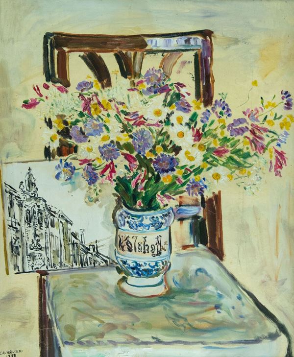 Mario Cavaglieri - Vaso di fiori