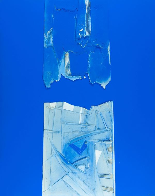 Andrea Gabbriellini : Blue silence - ciclo frantumazioni  (2003)  - Olio e tecnica mista su tela - Asta Asta 81 di Arte Moderna e Contemporanea - Fabiani Arte