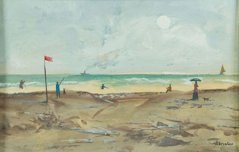 Fausto Maria Liberatore - Spiaggia con Figure