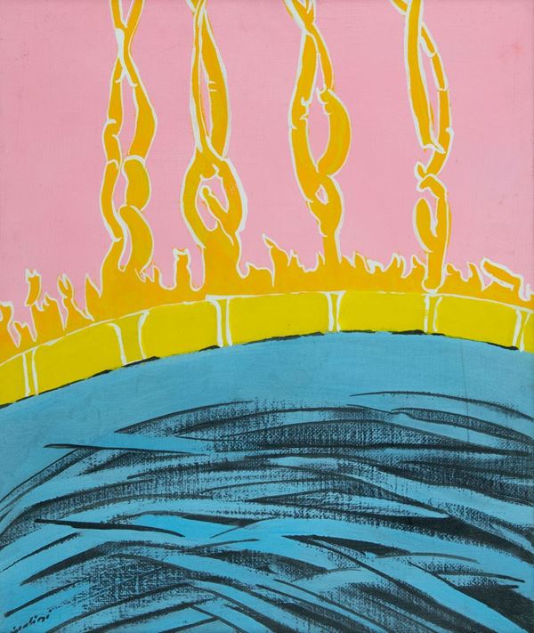 Remo Brindisi : Vegetazione  (1975)  - Olio su tela - Asta Asta 81 di Arte Moderna e Contemporanea - Fabiani Arte