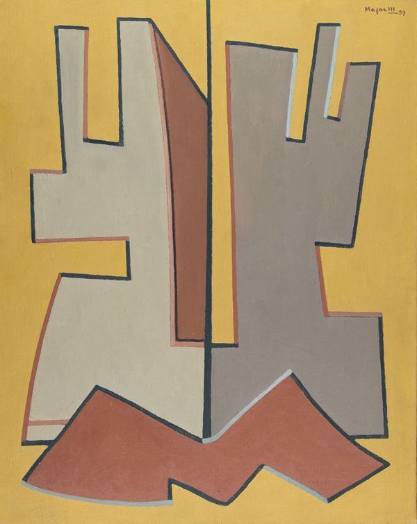 Alberto Magnelli : Variations n&#176; 5  (1959)  - Olio su tela - Asta Asta 81 di Arte Moderna e Contemporanea - Fabiani Arte