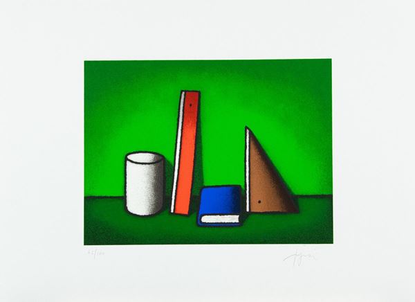 Tino Stefanoni : Senza titolo  - Serigrafia su cartoncino - Asta Asta di Arte Moderna e Contemporanea - dipinti, disegni e multipli - Fabiani Arte