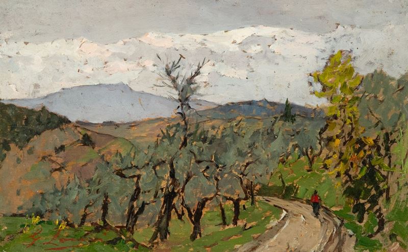 Giovanni Lomi - Paesaggio con Figura