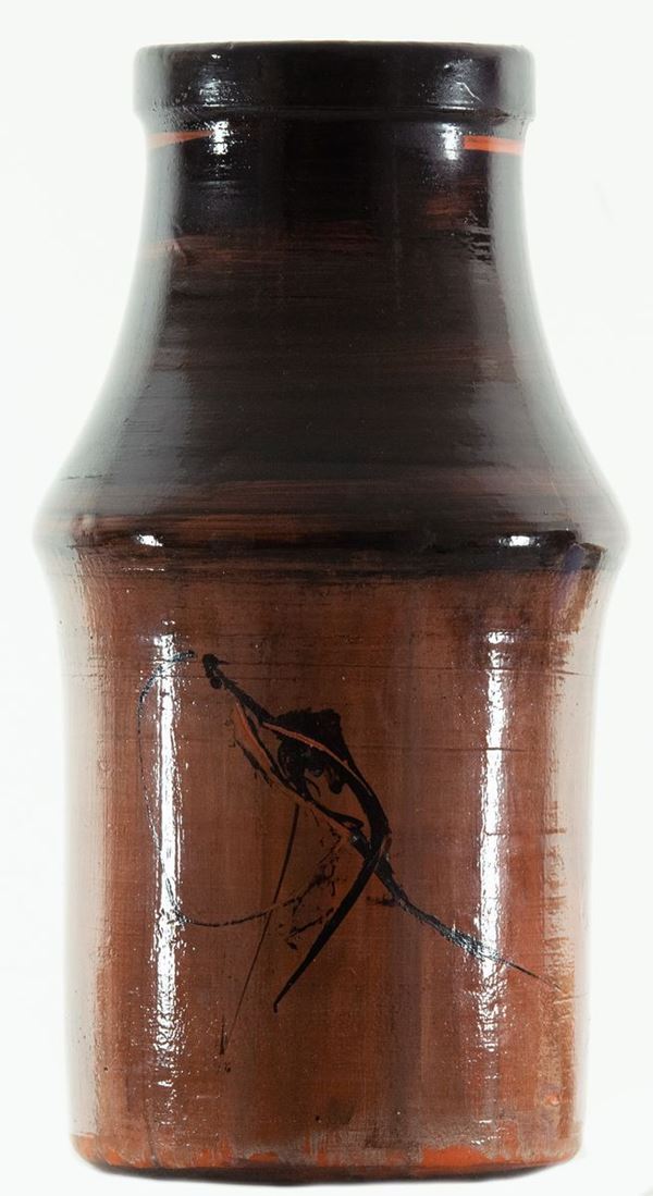 Emilio Scanavino : Vaso  (1963)  - Maiolica policroma a gran fuoco - Asta Asta di Arte Moderna e Contemporanea - Fabiani Arte