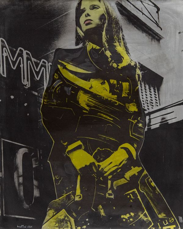 Gianni Bertini : Una donna  (1966)  - Mec- Art su metallo  - Asta Arte Moderna e Contemporanea - Fabiani Arte