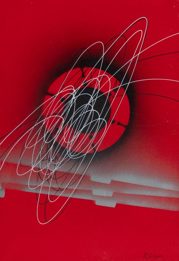 Roberto Crippa : Spirali  (1953)  - Acrilico su carta intelata - Asta Arte Moderna e Contemporanea - Fabiani Arte